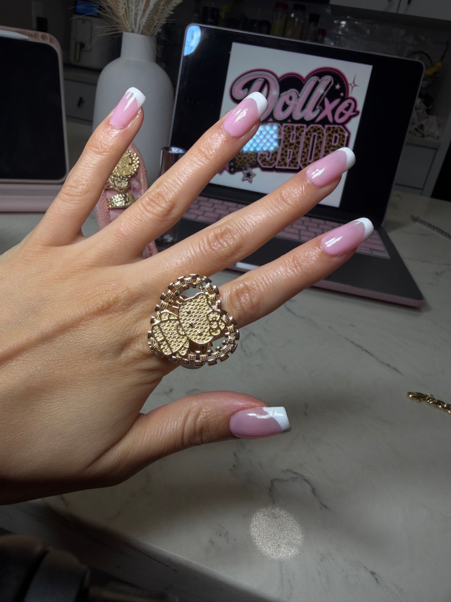 Heart Shaped Hello Kitty Ring